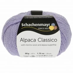 Handstrickgarn ALPACA CLASSICO - Lavendel (50g) | Hochwertiges Häkelgarn & Strickgarn