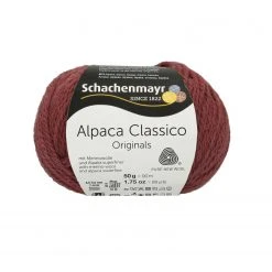 Handstrickgarn ALPACA CLASSICO - Winter-Mauve - 50g | Premium Häkelgarn & Strickgarn