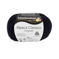 Handstrickgarn ALPACA CLASSICO - marine - 50g | Hochwertiges Häkelgarn & Strickgarn