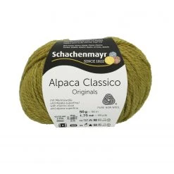 Handstrickgarn ALPACA CLASSICO - Apfelgrün - 50g | Hochwertiges Häkelgarn & Strickgarn