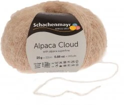 Handstrickgarn ALPACA CLOUD - Beige, 25g - Weiches Alpakagarn für Stricken & Häkeln