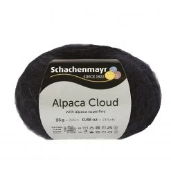 Handstrickgarn ALPACA CLOUD - midnight - 25g | Superweiches Alpakagarn für Strick- und Häkelprojekte