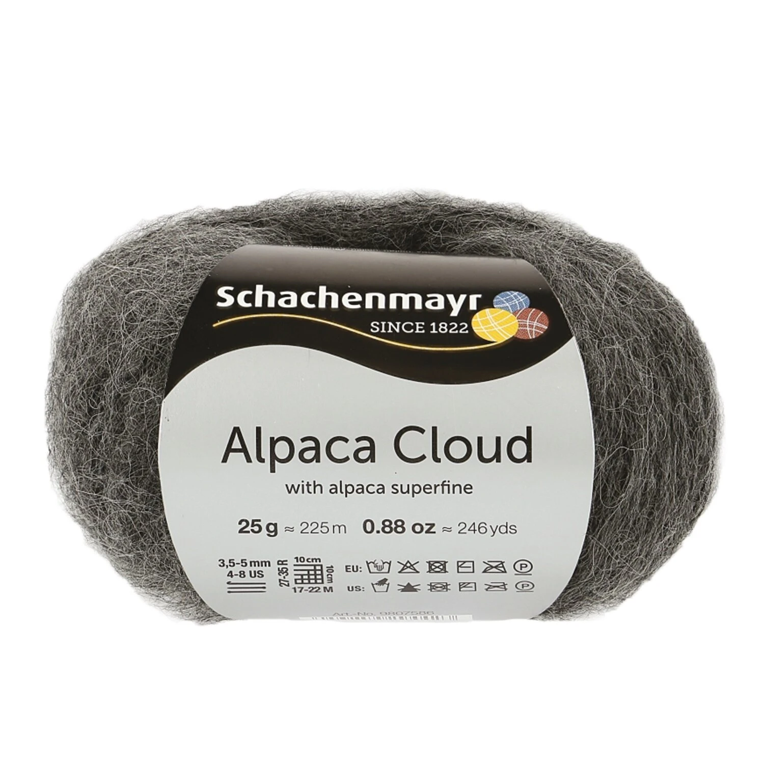 Handstrickgarn ALPACA CLOUD - Charcoal - 25g | Weiches Alpakagarn für Strick- und Häkelprojekte 3 Handstrickgarn ALPACA CLOUD - Charcoal - 25g | Weiches Alpakagarn für Strick- und Häkelprojekte