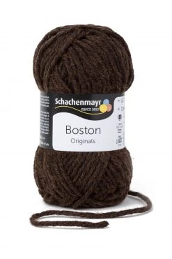 Handstrickgarn BOSTON - mocca-meliert - 50g | Hochwertiges Häkelgarn & Strickgarn