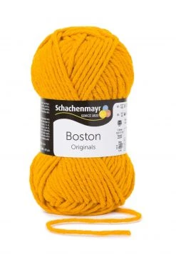 Handstrickgarn BOSTON - gelb - 50g | Hochwertiges Häkelgarn & Strickgarn