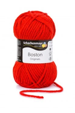 Handstrickgarn BOSTON - feuer - 50g | Hochwertiges Häkelgarn & Strickgarn