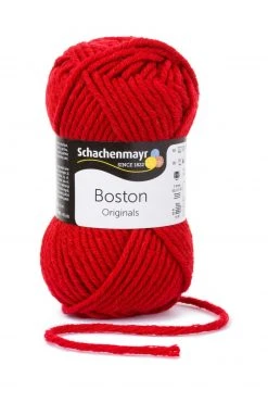 Handstrickgarn BOSTON - weinrot - 50g | Hochwertiges Strickgarn für kreative Projekte