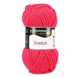 Handstrickgarn BOSTON - Fuchsia - 50g | Hochwertiges Strickgarn für kreative Projekte