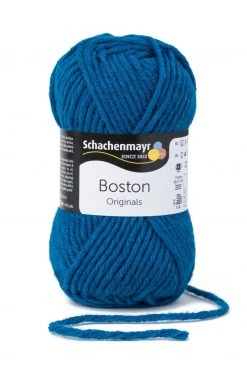 Handstrickgarn BOSTON - mosaikblau - 50g | Hochwertiges Häkelgarn & Strickgarn