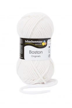 Handstrickgarn BOSTON - brilliantweiß - 50g | Hochwertiges Häkelgarn & Strickgarn