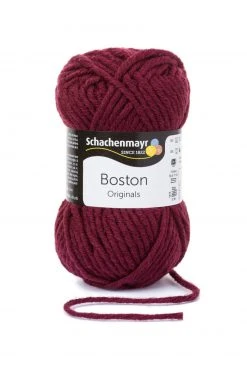 Handstrickgarn BOSTON - burgund - 50g - Hochwertiges Garn für Strick- und Häkelprojekte