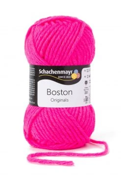 Handstrickgarn BOSTON - Neon-Pink - 50g | Hochwertiges Häkelgarn & Strickgarn