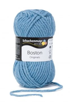 Handstrickgarn BOSTON - taubenblau - 50g | Hochwertiges Häkelgarn & Strickgarn