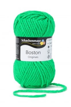 Handstrickgarn BOSTON - Neon-Grün - 50g | Hochwertiges Häkelgarn & Strickgarn