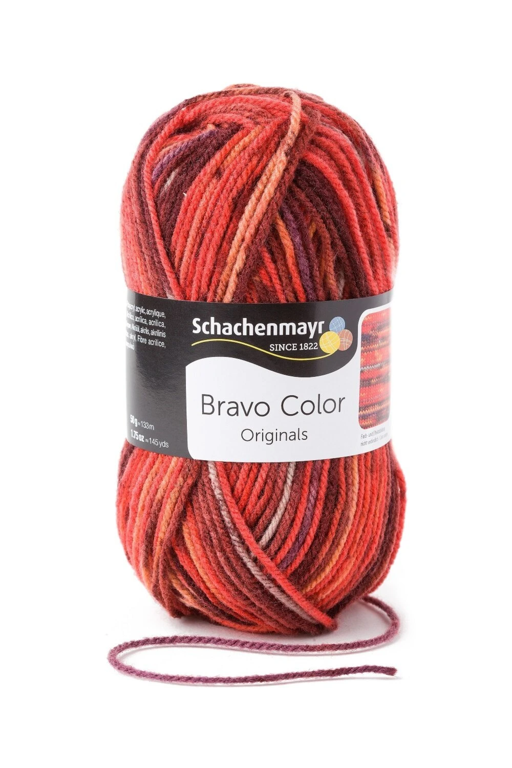 Handstrickgarn BRAVO COLOR - Vesuv Farbe, 50g - Ideal für Stricken und Häkeln 3 Handstrickgarn BRAVO COLOR - Vesuv Farbe, 50g - Ideal für Stricken und Häkeln