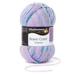 Handstrickgarn BRAVO COLOR - Pastellfarben - 50g - Ideal für Häkeln & Stricken