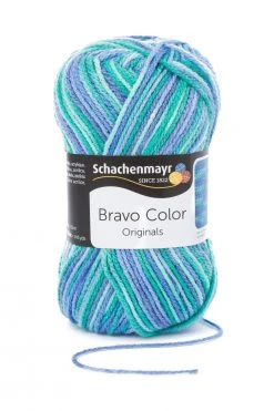 Handstrickgarn BRAVO COLOR - Lagune Farbe, 50g für Häkeln & Stricken | Premium Qualität