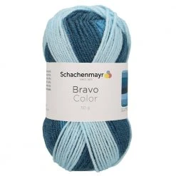 Handstrickgarn BRAVO COLOR - Ocean Color - 50g - Hochwertiges Häkel- und Strickgarn
