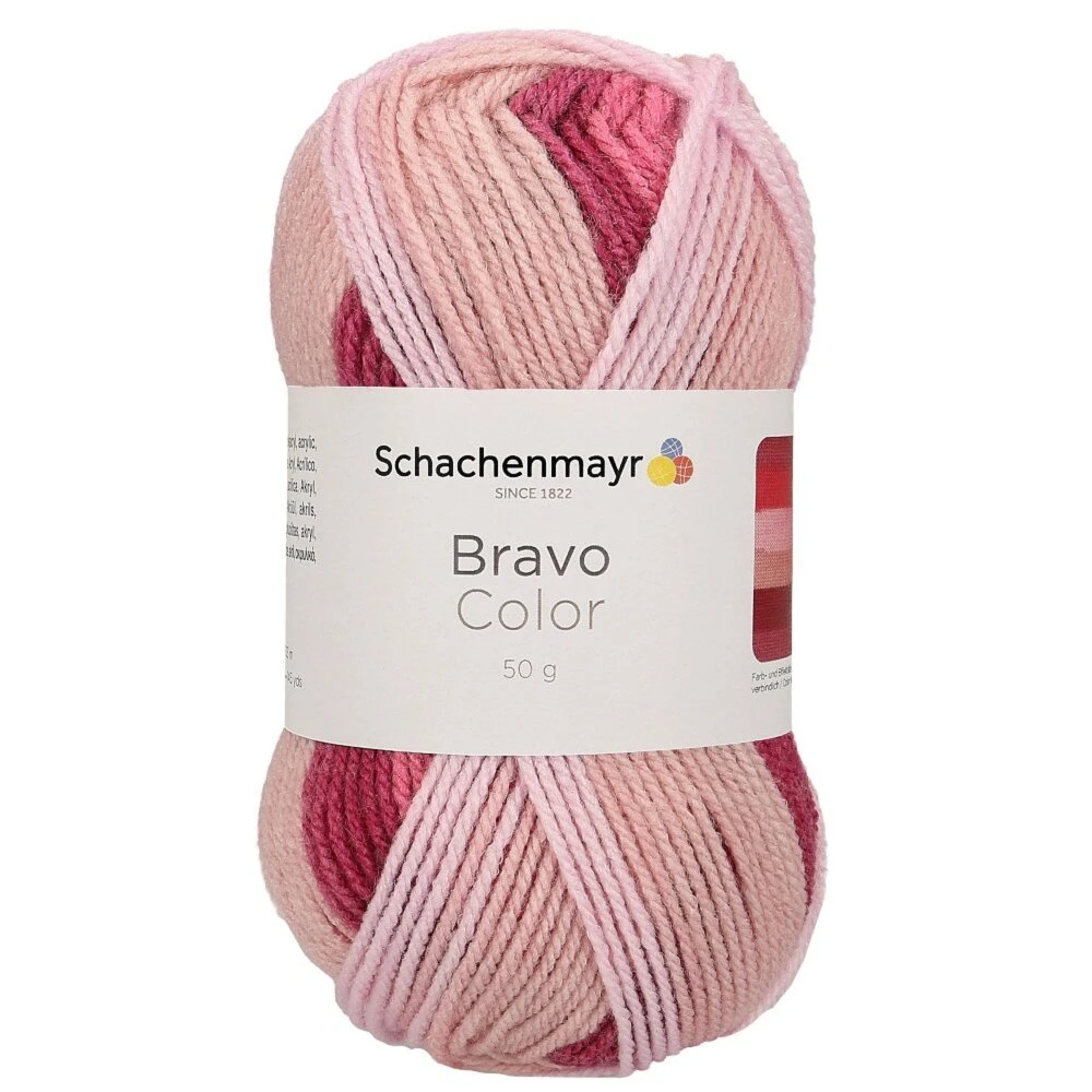 Handstrickgarn BRAVO COLOR - Orchideenfarbe - 50g | Hochwertiges Garn zum Stricken & Häkeln 3 Handstrickgarn BRAVO COLOR - Orchideenfarbe - 50g | Hochwertiges Garn zum Stricken & Häkeln