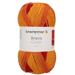 Handstrickgarn BRAVO COLOR - Sunset Color - 50g | Hochwertiges Häkelgarn & Strickgarn