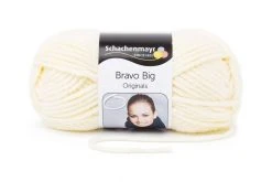 Handstrickgarn BRAVO BIG - natur - 200g | Hochwertiges Garn für Stricken & Häkeln