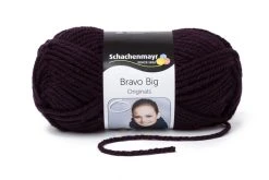 Handstrickgarn BRAVO BIG in Aubergine - 200g Garn für Stricken & Häkeln