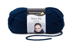 Handstrickgarn BRAVO BIG - Indigo, 200g - Hochwertiges Häkelgarn & Strickgarn