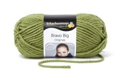 Handstrickgarn BRAVO BIG - Khaki - 200g | Hochwertiges Häkelgarn & Strickgarn | Perfekt für Nähen, Stricken & Häkeln