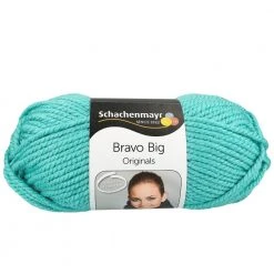 Handstrickgarn BRAVO BIG - Starker Minzton - 200g | Häkelgarn & Strickgarn