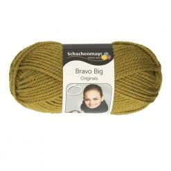 Handstrickgarn BRAVO BIG - pesto - 200g | Hochwertiges Garn für Stricken & Häkeln