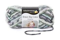 Handstrickgarn BRAVO BIG COLOR - Grau-Pastell - 200g für kreative Strick- und Häkelprojekte