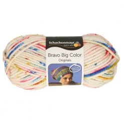 Handstrickgarn BRAVO BIG COLOR - Funky Farben - 200g - Hochwertiges Häkelgarn & Strickgarn
