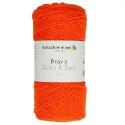 Handstrickgarn BRAVO QUICK & EASY - Kürbis - 100g | Hochwertiges Strickgarn für schnelle Projekte