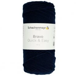 Handstrickgarn BRAVO QUICK & EASY - marine - 100g | Hochwertiges Häkelgarn & Strickgarn