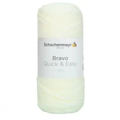 Handstrickgarn BRAVO QUICK & EASY - weiß - 100g | Hochwertiges Häkelgarn & Strickgarn