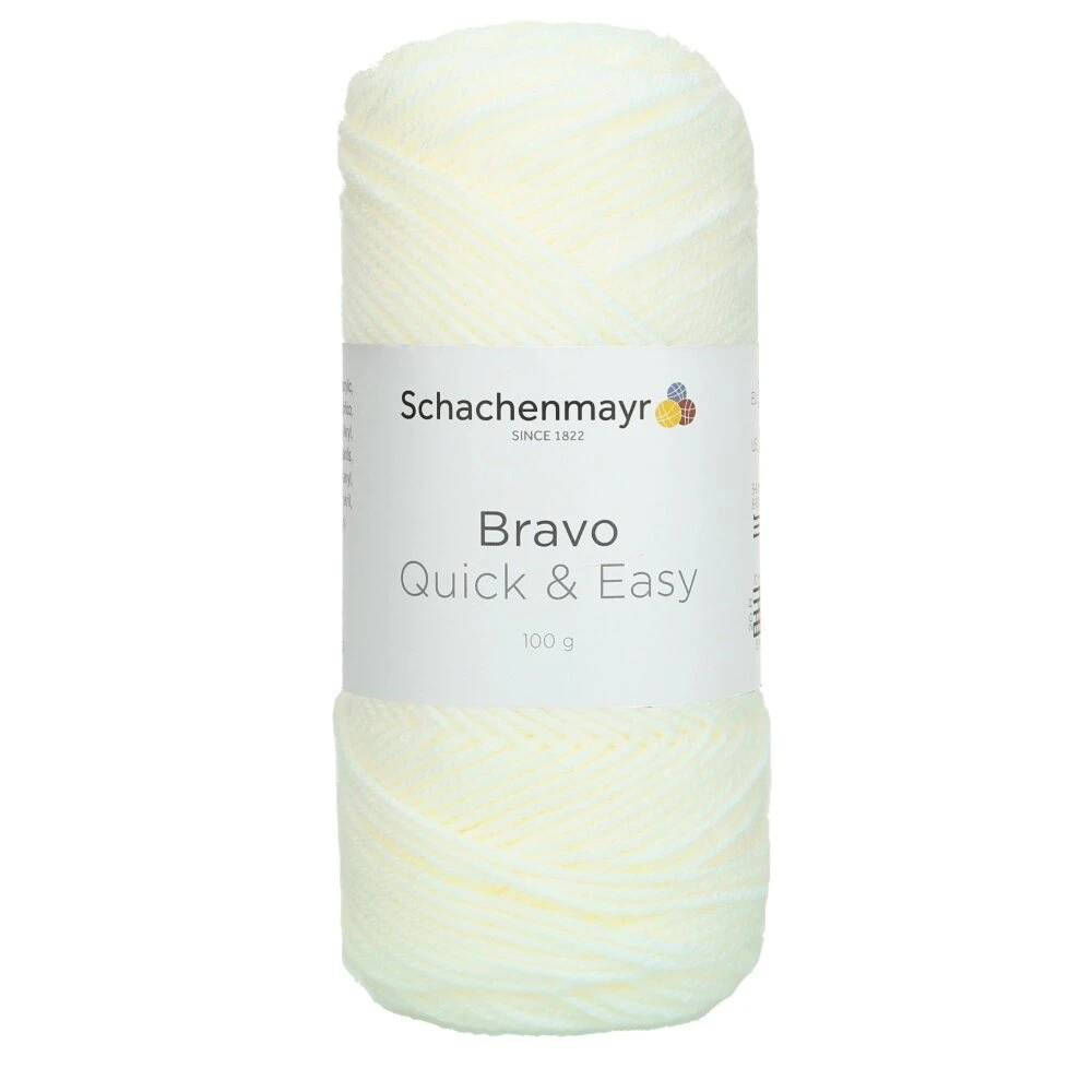 Handstrickgarn BRAVO QUICK & EASY - weiß - 100g | Hochwertiges Häkelgarn & Strickgarn 3 Handstrickgarn BRAVO QUICK & EASY - weiß - 100g | Hochwertiges Häkelgarn & Strickgarn