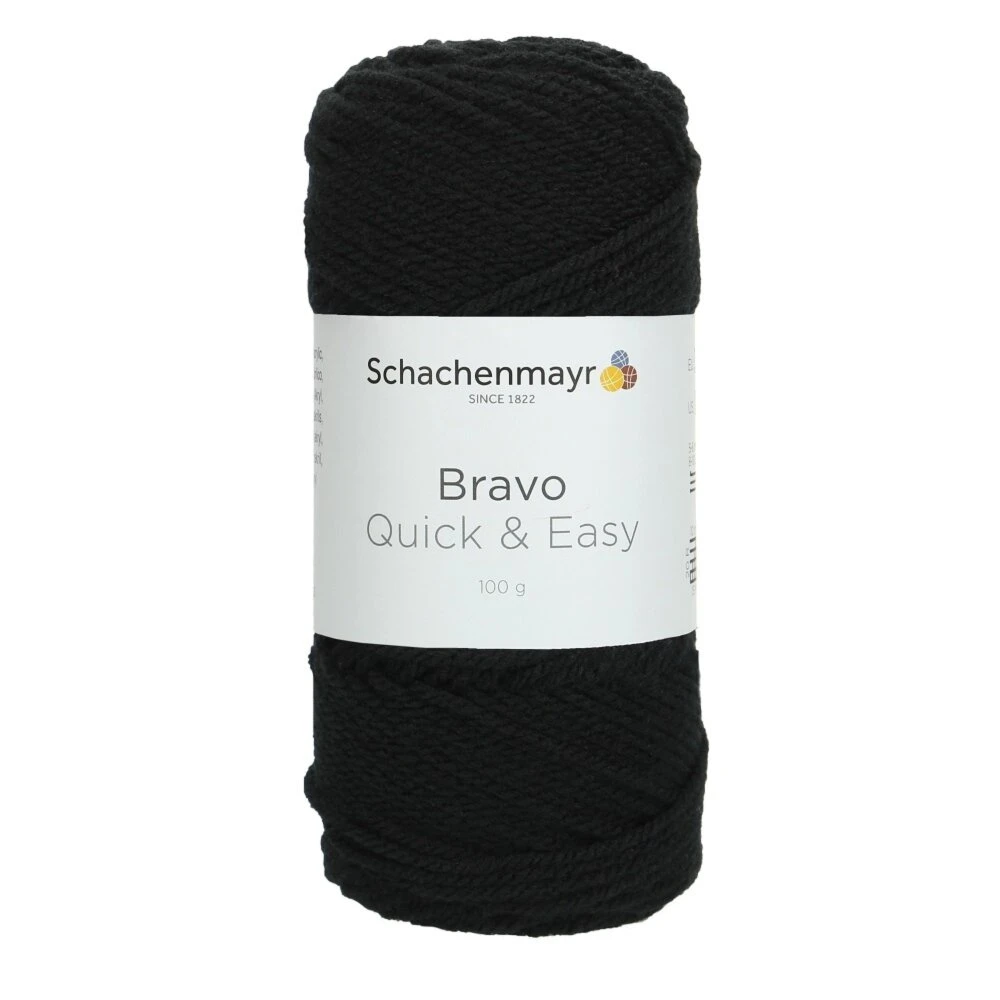 Handstrickgarn BRAVO QUICK & EASY - schwarz - 100g | Schnell & Einfach | Häkelgarn & Strickgarn 3 Handstrickgarn BRAVO QUICK & EASY - schwarz - 100g | Schnell & Einfach | Häkelgarn & Strickgarn