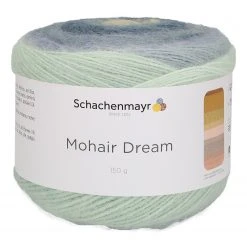 Handstrickgarn MOHAIR DREAM - Winter-Himmel-Farbe - 150g | Hochwertiges Häkelgarn & Strickgarn