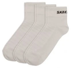3er Pack SKECHERS Unisex Socken - Weiß - Gr. 35/38 - Bequeme Alltagssocken
