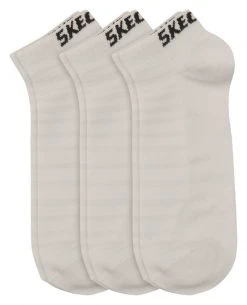 3er Pack SKECHERS Unisex Sneaker Socken - Weiß - 35/38 | Bequeme Alltagssocken