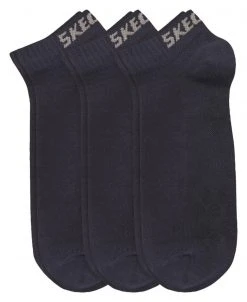 SKECHERS Unisex Sneaker Socken 3er Pack - Navy - Größe 35/38 | Bequem & Atmungsaktiv