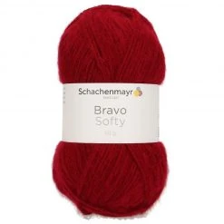 Handstrickgarn BRAVO SOFTY - weinrot - 50g für Häkeln & Stricken