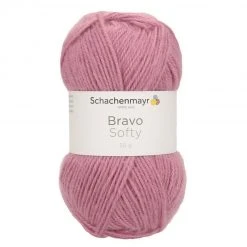 Handstrickgarn BRAVO SOFTY - Lilarosa - 50g | Hochwertiges Strickgarn für kreative Projekte