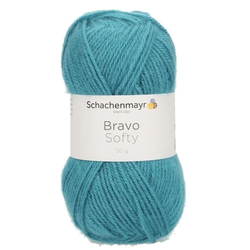 Handstrickgarn BRAVO SOFTY – Aqua – 50g – Hochwertiges Häkelgarn & Strickgarn 3 Handstrickgarn BRAVO SOFTY – Aqua – 50g – Hochwertiges Häkelgarn & Strickgarn