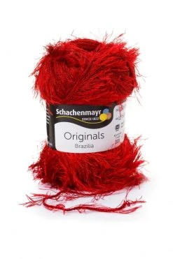 Handstrickgarn BRAZILIA in Weinrot - 50g - Hochwertiges Garn für Stricken und Häkeln