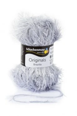 Handstrickgarn BRAZILIA - Silber - 50g | Hochwertiges Häkel- und Strickgarn