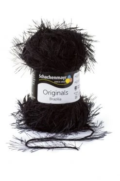 Handstrickgarn BRAZILIA - Schwarz - 50g | Hochwertiges Häkelgarn & Strickgarn für kreative Projekte