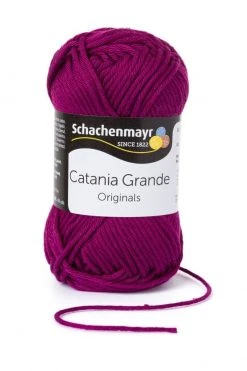 Handstrickgarn CATANIA GRANDE in Fuchsia - 50g | Hochwertiges Häkel- und Strickgarn