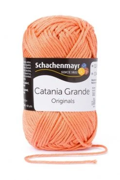 Handstrickgarn CATANIA GRANDE - 50g in Mandarine - Premium Häkelgarn & Strickgarn