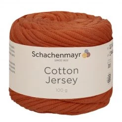 Handstrickgarn COTTON JERSEY - Terracotta - 100g - Ideal für Häkeln und Stricken